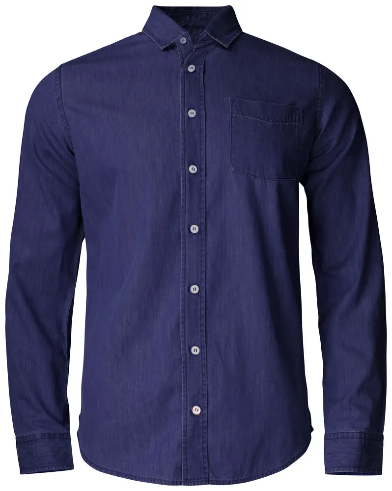 Cutter & Buck Cutter & Buck - Ellensburg Denim Shirt Heren - Donker Indigo