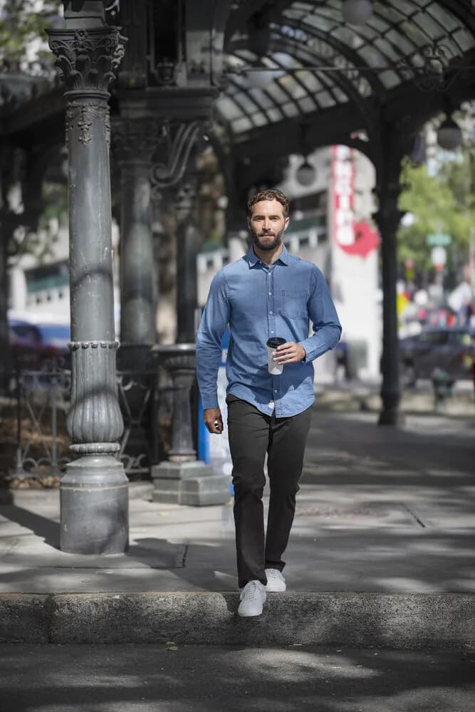 Cutter & Buck Cutter & Buck - Ellensburg Denim Shirt Heren