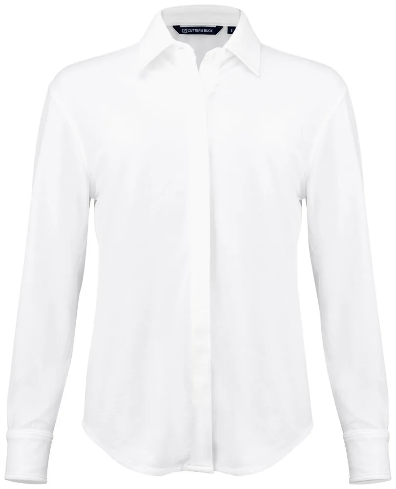 Cutter & Buck Cutter & Buck - Hedley Stretch Shirt Dames - Wit