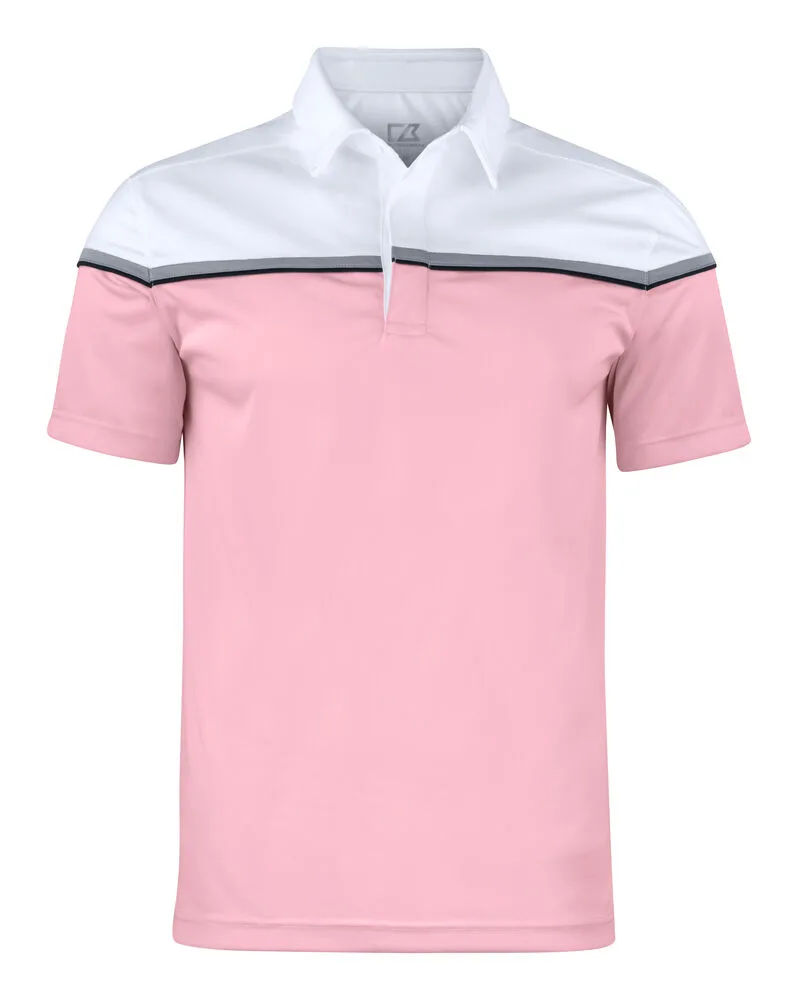 Cutter & Buck Cutter & Buck - Seabeck Polo Heren - Lichtroze/wit