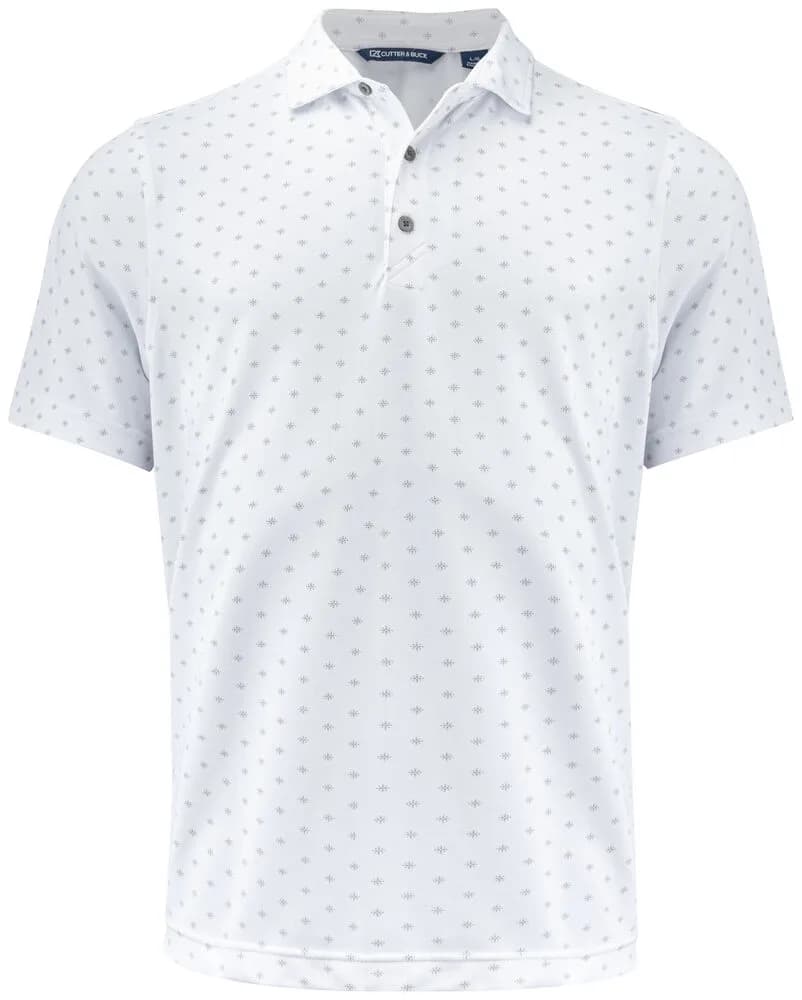 Cutter & Buck Cutter & Buck - Virtue Polo Printed Heren - Wit