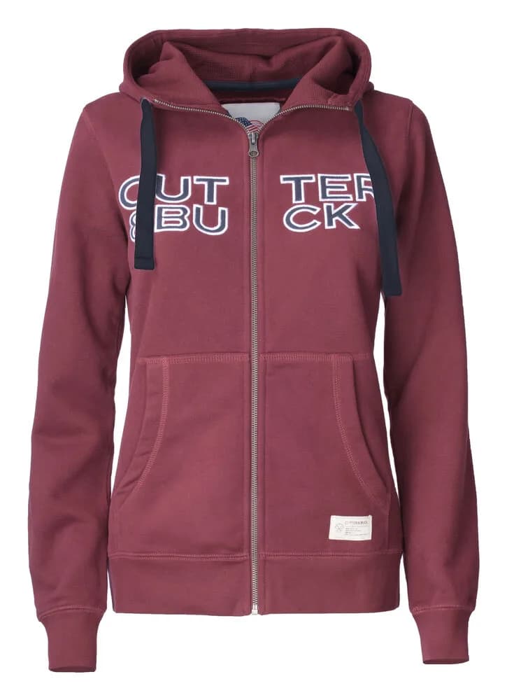 Cutter & Buck Cutter & Buck - Twisp Hood Full Zip Dames - Burgundy logo